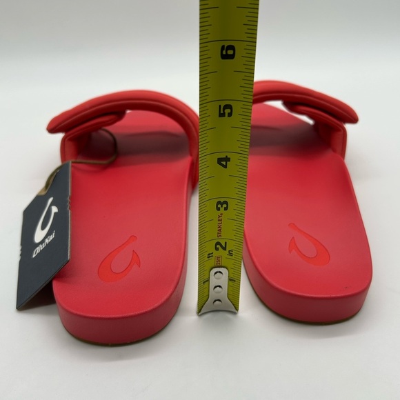 Olukai Sunbeam Slide Sandals Women’s Size 7 W Lehua Flower Red New With Tag - Picture 7 of 9